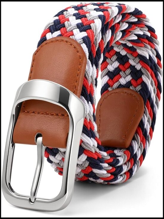 Other - Elastic Braided Stretch Belt No Hole Adjustable Casual Golf Belt for Jeans
